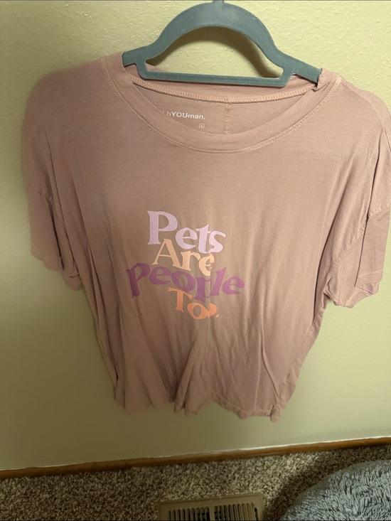 good hYOUman Tops - good hYOUman Dusty Rose 'Pets Are People Too' Graphic Tee